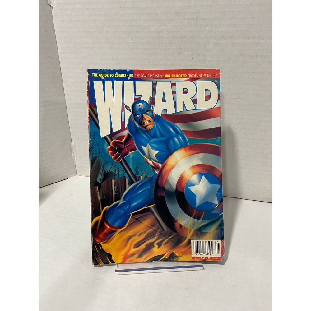Wizard Magazine Issue 45 May 1995 Captain America Cover Jim Shooter Interview